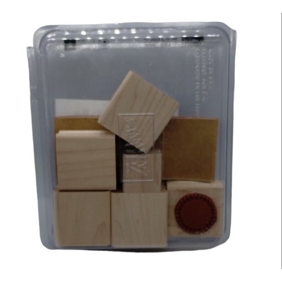 Stampin Up Seeing Spots 6 Piece Rubber Stamp Kit Unmounted 2006 Two Step Stamps - Picture 3 of 4